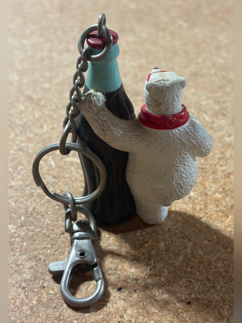 Vintage 90s Coca-Cola Polar Bear Coke Bottle Keychain - Picture 4 of 8